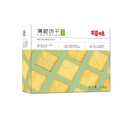 百草味 海苔味薄脆饼干308g/盒 酥脆薄饼办公室休闲零食非油炸早餐饼干