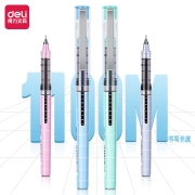 得力(deli) 直液笔 0.5mm全针管签字笔  12支/盒 黑S658 * 5件
