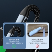 摩力小象 双Type-c数据线100W编织PD充电线快充 双Type-c灰斑马色（PD100W） 1m