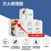 艾克盾主动灭火无线插排一转多新国标插座扩展面板家用多孔排插