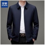 ROMON 罗蒙 夹克男秋季新款时尚高档商务休闲外套纯色薄款休闲透气外套