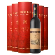 长城 特酿6解百纳干红葡萄酒 圆筒 750ml*6瓶 整箱装