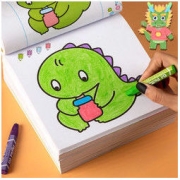 华阳文化 儿童画画本绘画本幼儿涂色绘画本2-3-5岁宝宝画画分步填色图画本