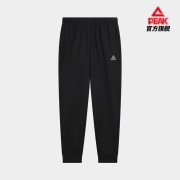 匹克（PEAK） 匹克运动裤男秋季透气针织长裤跑步运动收脚裤弹力休闲裤男裤学生卫裤官方旗舰 黑色-轻薄针织裤 M/170