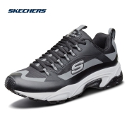 Skechers斯凯奇休闲运动鞋子 男潮流复古厚底老爹鞋666030 BKGY黑色/灰色 40