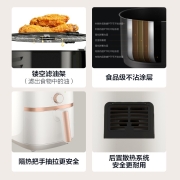 美的（Midea）空气炸锅 4.5L大容量家用煎炸锅 无油低脂不粘大功率空气烤箱多功能薯条机电炸锅KZ45X5-106W