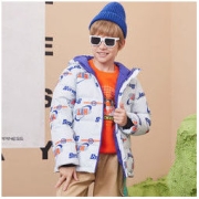 361° 童装男童羽绒服2022冬季新款男大童保暖连帽三防加绒儿童外套