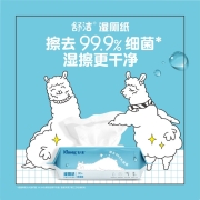 舒洁（Kleenex）湿厕纸羊驼湿厕纸家庭装80片*3包（240片）清洁湿纸巾湿巾可搭配卷纸卫生纸使用 温和杀菌