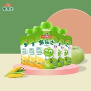 果乐士99.9%蔬果+0.1%vc玉米苹果可吸果蔬果泥90g*5蔬果泥蔬菜泥不添加盐糖儿童零食