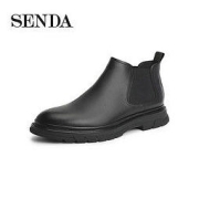 SENDA 森达 冬季新款商场同款时尚潮流休闲男切尔西短靴V3442DD1