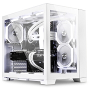 LIANLI 联力 包豪斯mini纯白版 游戏电脑小机箱 支持ATX主板/360水冷/多安装模式/SFX电源/四面防尘/双面玻璃