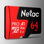朗科（Netac）64GB TF（MicroSD）存储卡 A1 U3 V30 4K 高度耐用行车记录仪&监控摄像头内存卡 读速100MB/s