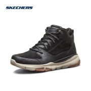 斯凯奇Skechers男鞋时尚高帮绑带鞋舒适工装休闲鞋65731 黑色 39.5
