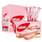 京东特价：Nabati 纳宝帝 草莓芝士蛋糕味威化饼干 145gX1盒4.8元包邮（含1元购券）