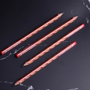 思笔乐（STABILO）洞洞笔铅笔 小学生文具 HB铅笔 德国易抓握儿童正姿铅笔金属红6支装 大规格铅笔
