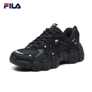 FILA 斐乐女鞋猫爪鞋3代老爹鞋休闲运动鞋缓震厚底慢跑鞋FLUID Ⅲ 黑-BK 36.5