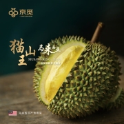 京觅 当季新果 马来西亚猫山王D197带壳榴莲 大果3.5-4.0斤 保五房肉 AA级 中检溯源 液氮急冻 22年6月新落果