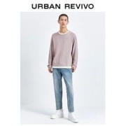 URBAN REVIVO 男款假两件针织T恤 ML35R9BF2000