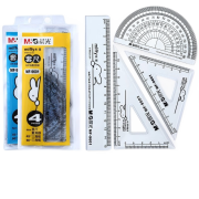 京东特价:晨光（M&G） 学生用套尺组合 米菲款4件套