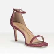 STUART WEITZMAN AMELINA 75系列 电光粉色亮片凉鞋 WE0905216C