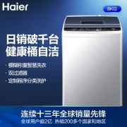 海尔（Haier)   以旧换新波轮洗衣机全自动家电  8公斤一键操作 多重安全保障 专属程序洗 租房神器 EB80M009
