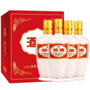 预售、PLUS会员：汾酒 瓷瓶 53%vol 清香型白酒 500ml*4瓶 整箱装