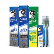 DARLIE 好来 超白竹炭牙膏 3支90g 小牙膏40g 牙刷2支
