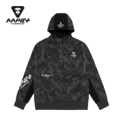 AAPE+运动男装迷彩字母3M反光印花套头连帽卫衣3518XAB