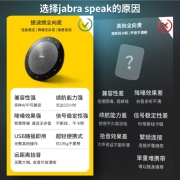 捷波朗(Jabra)全向麦克风视频网络电话会议降噪无线蓝牙Speak 510+ MS拾音扩音箱扬声器音响(适中小型会议)