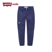Levi's李维斯儿童长裤童装休闲长裤女童裤子春秋款女大童小童裤子 夜蓝色 130(6X)