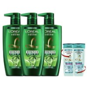 巴黎欧莱雅 茶树植萃洗发露 500ml*3（赠透明质酸洗护100ml*2）