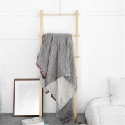 京东京造  全棉纱布盖毯四层无捻纱毯子 空调被沙发毯毛毯毛巾毯 150x200cm 灰色
