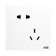ABB 盈致白系列 斜五孔插座 一只装