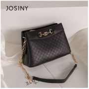Josiny 卓诗尼 女包2022新款小众原创质感大容量小方包链条斜挎单肩水桶包