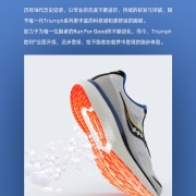 Saucony索康尼男子跑鞋跑步鞋运动鞋经典款Triumph胜利19旗舰级缓震S20678 白兰红-84 42