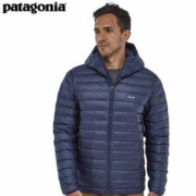 Patagonia 巴塔哥尼亚 男士800蓬轻薄防泼水连帽羽绒服 蓝色 到手1478元