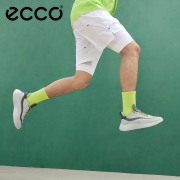 ECCO爱步运动鞋2022男鞋新品轻盈回弹厚底复古老爹鞋拼色潮 悦动825314 黑色/白色82531450669 39