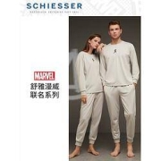 PLUS会员：SCHIESSER 舒雅 漫威IP联名 男士圆领家居套装 E9/19525H*2件