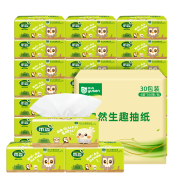 有券的上：雨森 YUSEN 抽纸 自然生趣系列 加厚 300张*30包*4件