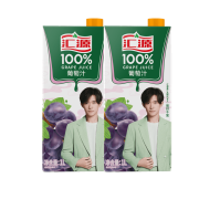 京东极速版：汇源 100%葡萄果汁 1L*2盒