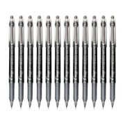 百乐（PILOT）BL-P50/P500针管签字笔水笔中性笔签字笔 黑色 0.5mm 12支装