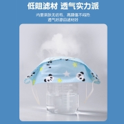 花町然儿童口罩kn95宝宝幼儿专用3d立体男女童面罩3到10岁学生卡通可爱童独立包装安全防护灭菌透气 2022升级款蓝熊猫四盒（80个）独立包装