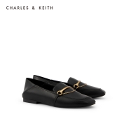 CHARLES&KEITH女鞋CK1-71680041女士方头休闲平底可踩两穿乐福鞋