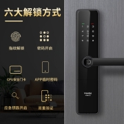凯迪仕指纹锁F1智能门锁密码锁家用防盗门十大品牌电子门锁全国上门安装kaadas F1-曜石黑 【航空铝材+免费安装+三年质保】