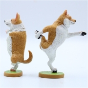 悟道猴  动物生活犬瑜伽狗舞蹈大师柴犬柯基哈士奇仿真动物扭蛋公仔模型 瑜伽大师手办 3只装（不同图案表情）