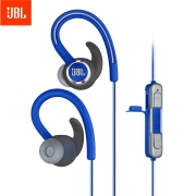 JBL Contour 2.0蓝色 蓝牙耳机挂脖式 无线运动耳机 防水防汗 苹果华为小米安卓游戏通用耳机