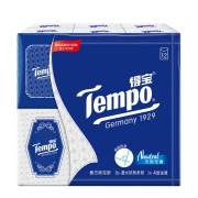 得宝(Tempo)手帕纸 Vintage复古限定款12包* 4层加厚*7张小包纸巾 天然无香