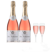 Fitoroux 菲特瓦 香波特珍藏 桃红起泡葡萄酒 750ml*2支 礼盒装