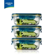 LOVWISH 乐唯诗 高硼硅蓝盖保鲜盒 400ml*3个