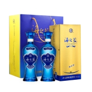 88VIP：YANGHE 洋河 海之蓝52度 浓香型绵柔口感白酒 480ml*2瓶